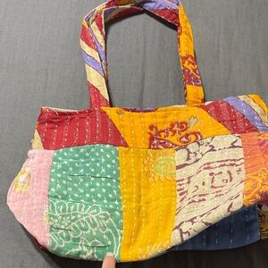 Colorful Patchwork Tote Bag
